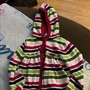 Gymboree Striped Hoodie - button up soft and warm